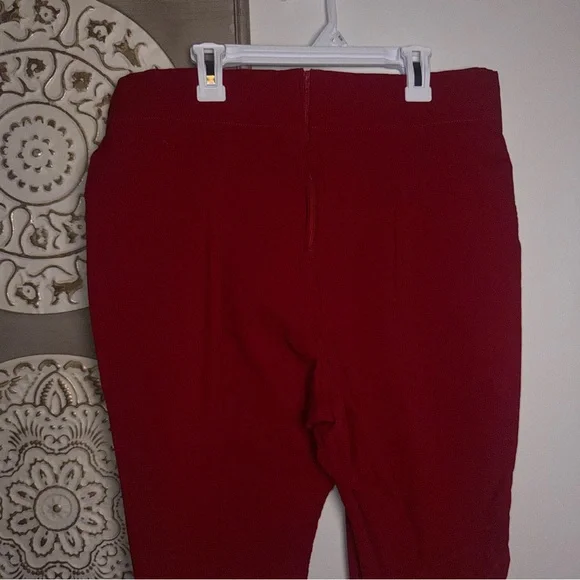 🔥 Hell Bunny Red Cigarette Pants 2XL UK 18 Rockabilly Pinup Goth - Picture 8 of 8
